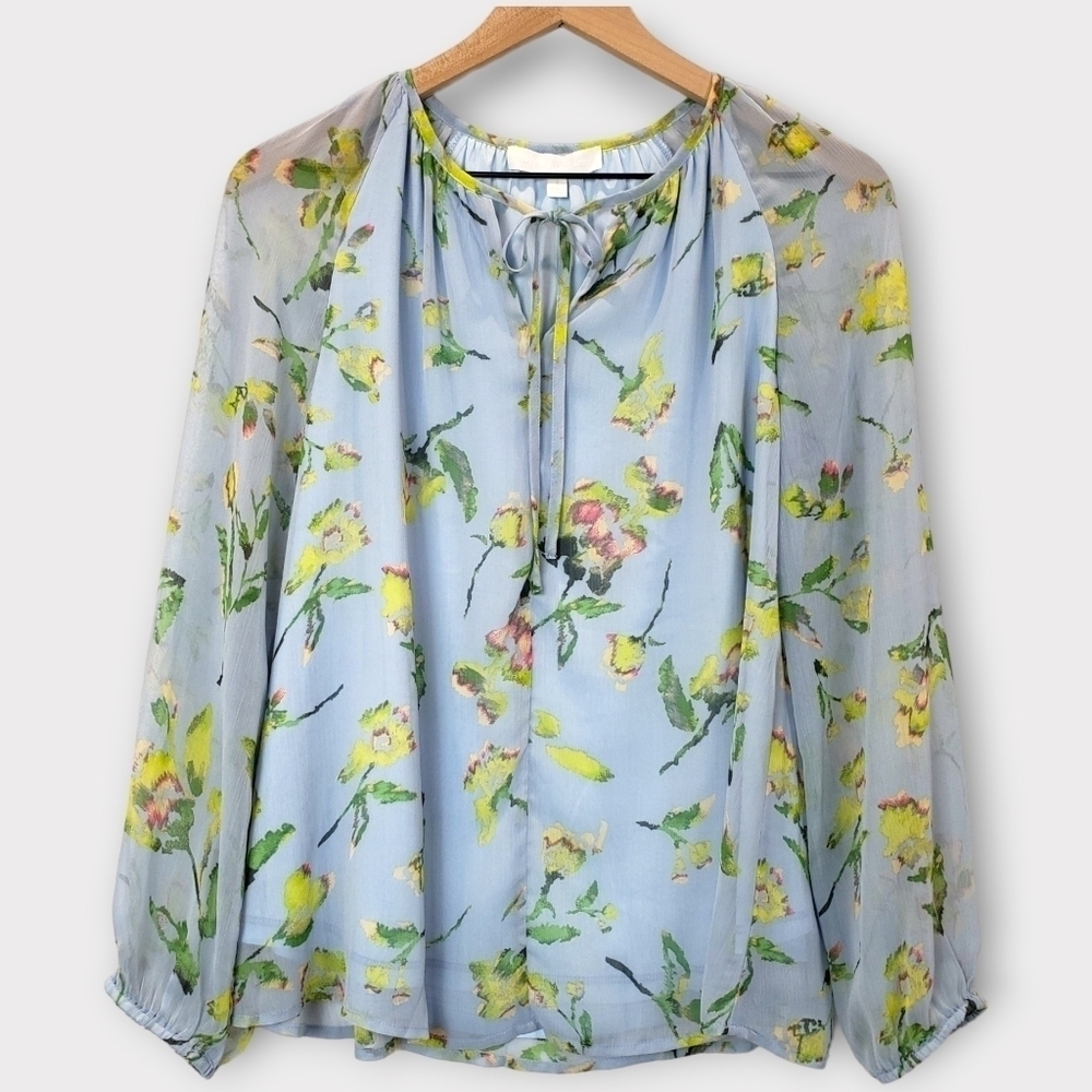 Adyson Parker Floral Long Sleeve Sheer Top